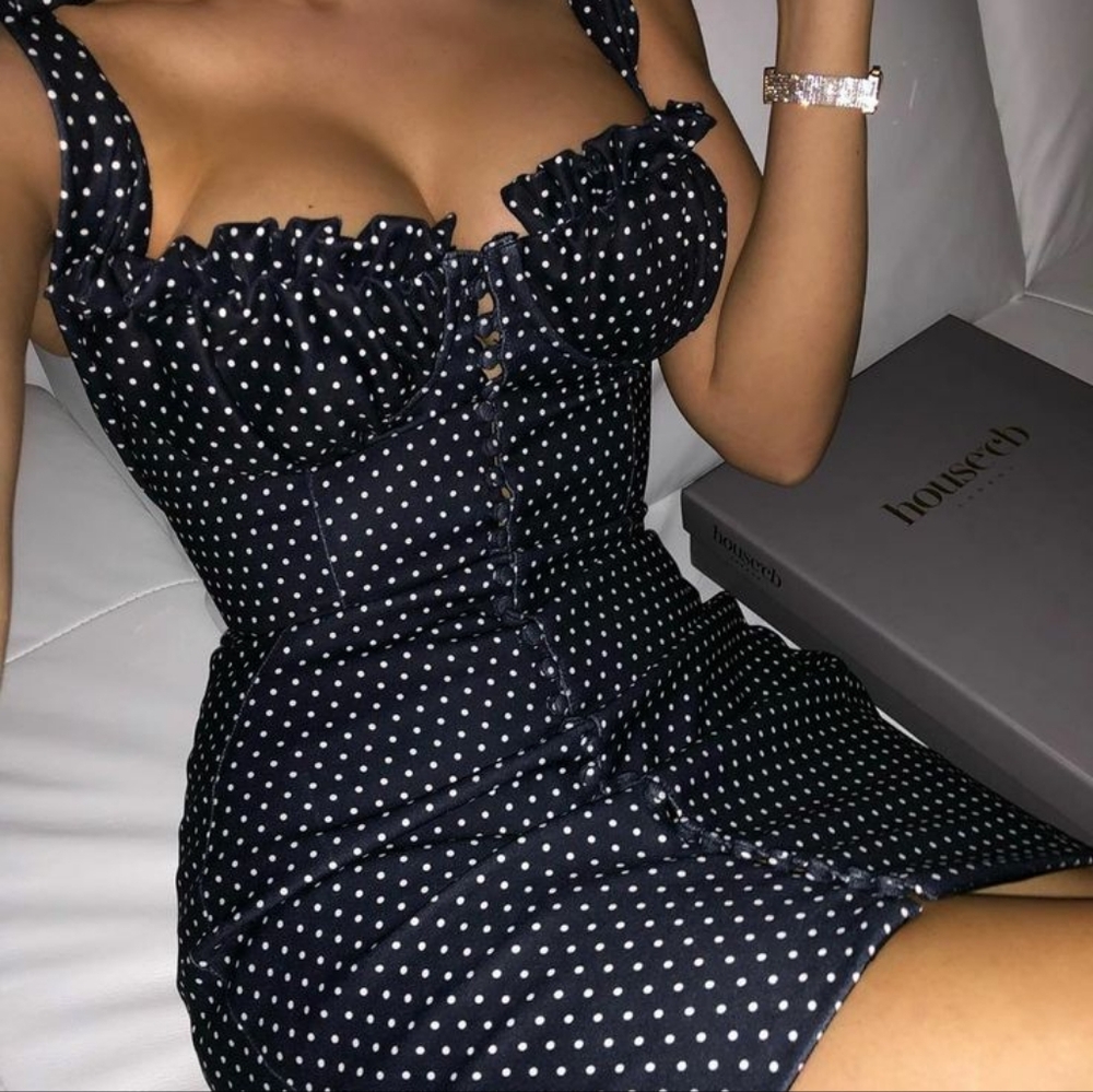 House of CB Paloma Polka Dot Mini Dress (Rare) - Picture 7 of 13